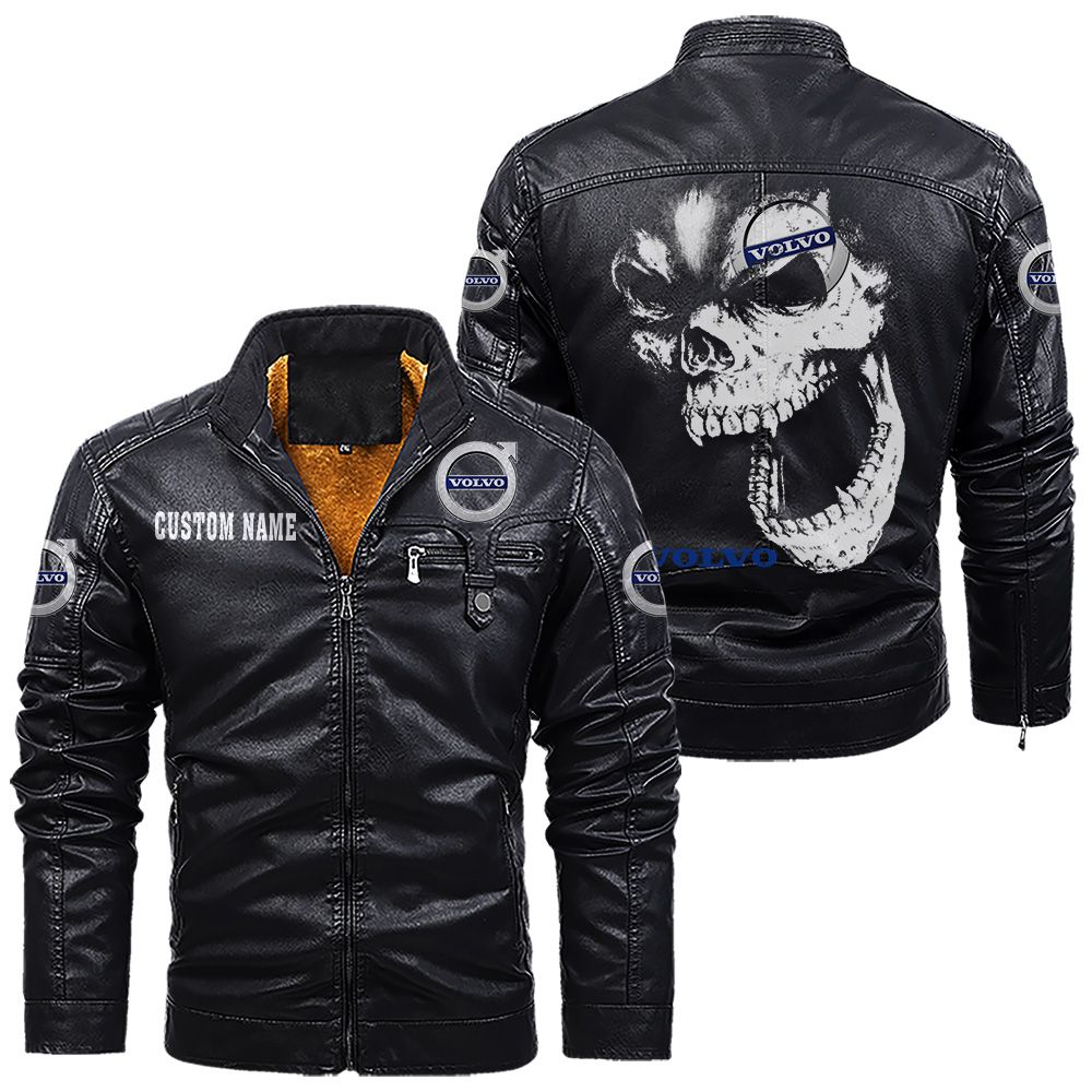 Custom Name Toyota Tacoma Skull Leather Jacket - Personalized Logo Car Motorcycle Model - Image 9