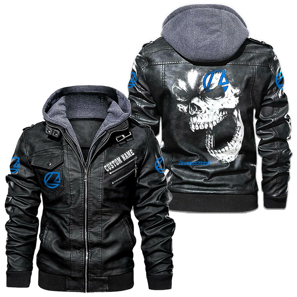 Custom Name Landini Skull Skull Leather Jacket - Personalized Logo Car Motorcycle Model